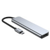 Tech-Protect V4 6-in-1 USB-C -keskitin, harmaa