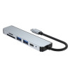 Tech-Protect V4 6-in-1 USB-C -keskitin, harmaa