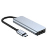 Tech-Protect V2 4-in-1 USB-C -keskitin, harmaa
