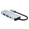 Tech-Protect V2 4-in-1 USB-C -keskitin, harmaa