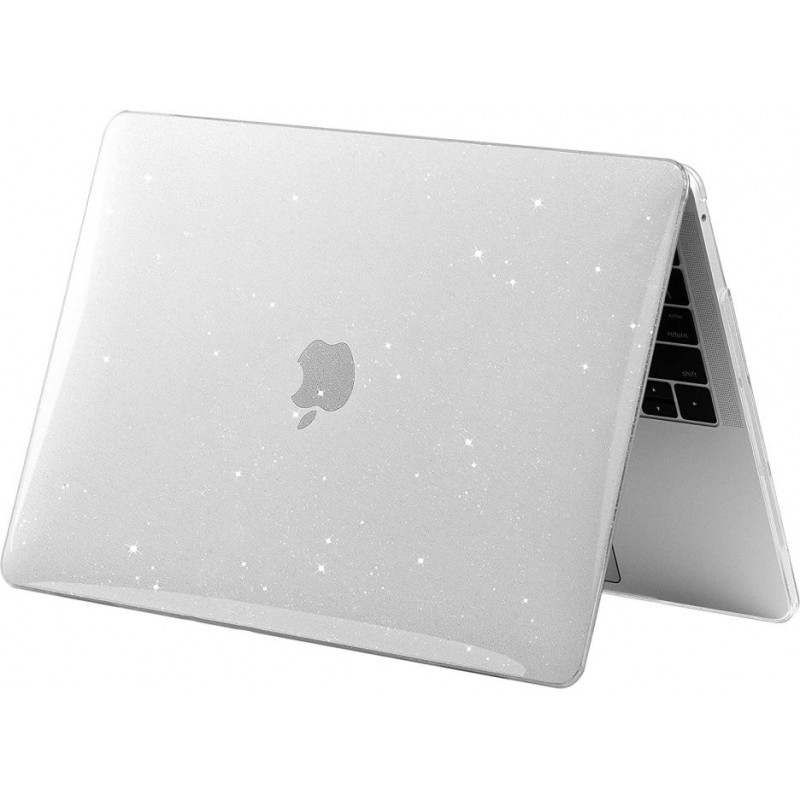 Tech-Protect SmartShell -kuori Apple MacBook Air 13 2022-2024 -malliin, glitter clear