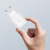 Tech-Protect C20W 2-porttinen seinälaturi, USB-C PD 20W ja USB-A QC 3.0, valkoinen