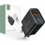 Tech-Protect C30W 2-porttinen seinälaturi, USB-C PD 30W ja USB-A QC 3.0, musta