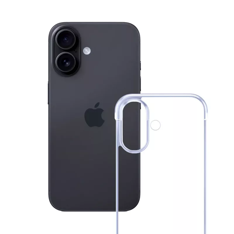 3mk Just20g Clear Case Apple iPhone 16 -älypuhelinkotelo, läpinäkyvä