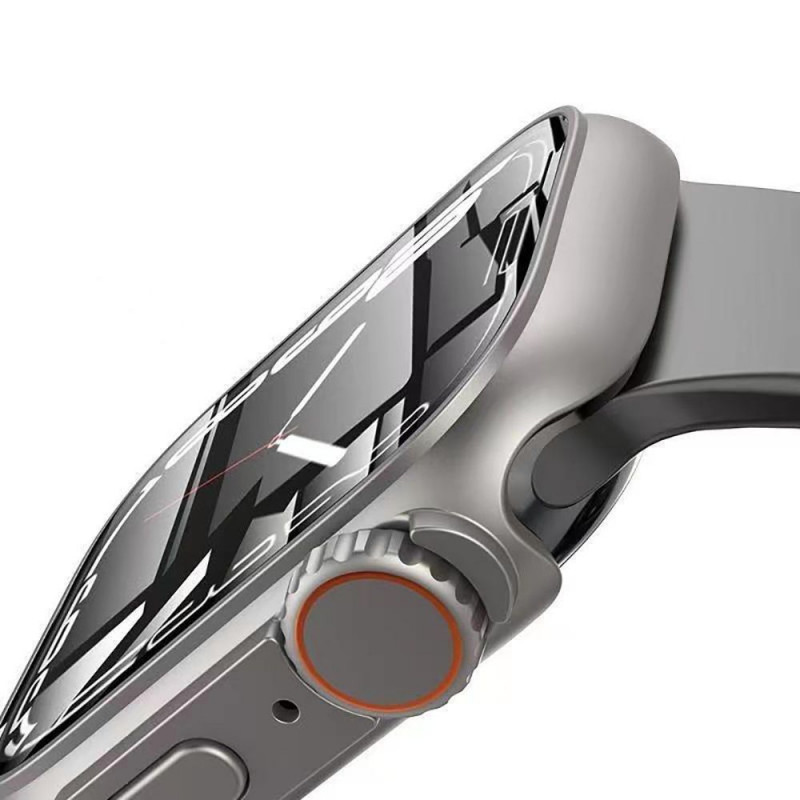 Tech-Protect Defense360 -kotelo Apple Watch 4/5/6/7/8/9/SE 44/45 mm, musta/oranssi