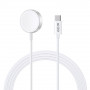 Tech-Protect UltraBoost magneettilaturi Apple Watchille, USB-C, 120 cm, valkoinen