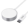 Tech-Protect UltraBoost magneettilaturi Apple Watchille, USB-C, 120 cm, valkoinen
