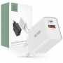 Tech-Protect NC30W 2-porttinen seinälaturi PD 30W QC 3.0, valkoinen