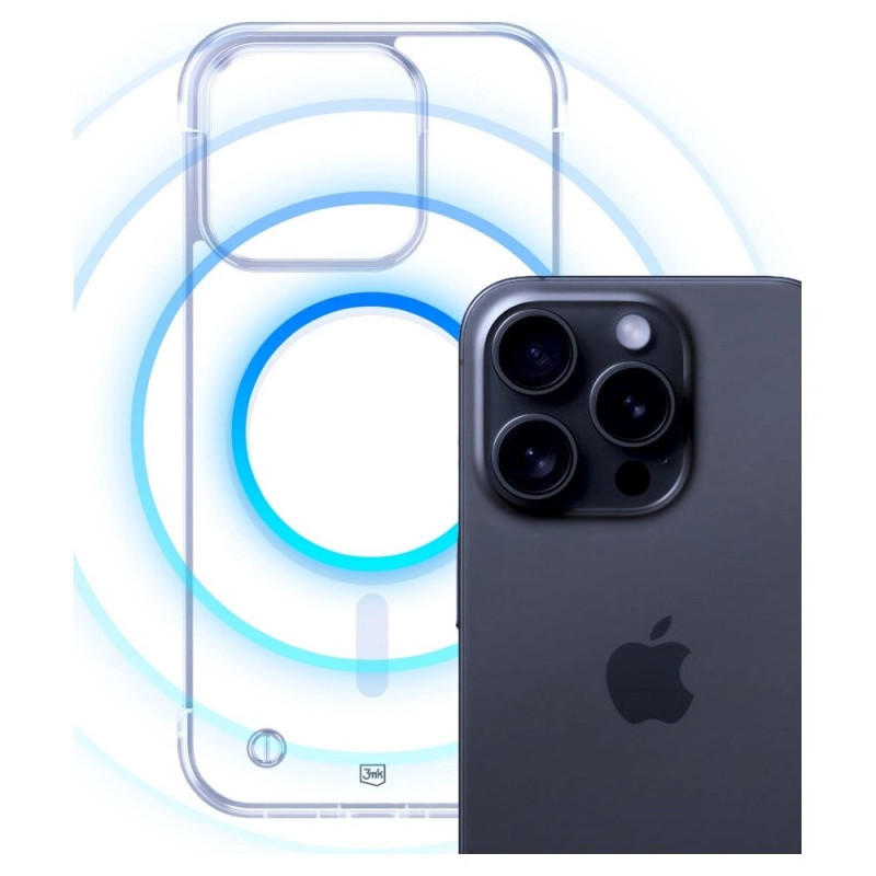 3mk Just20g MagCase Apple iPhone 15 Pro -älypuhelinkotelo, läpinäkyvä