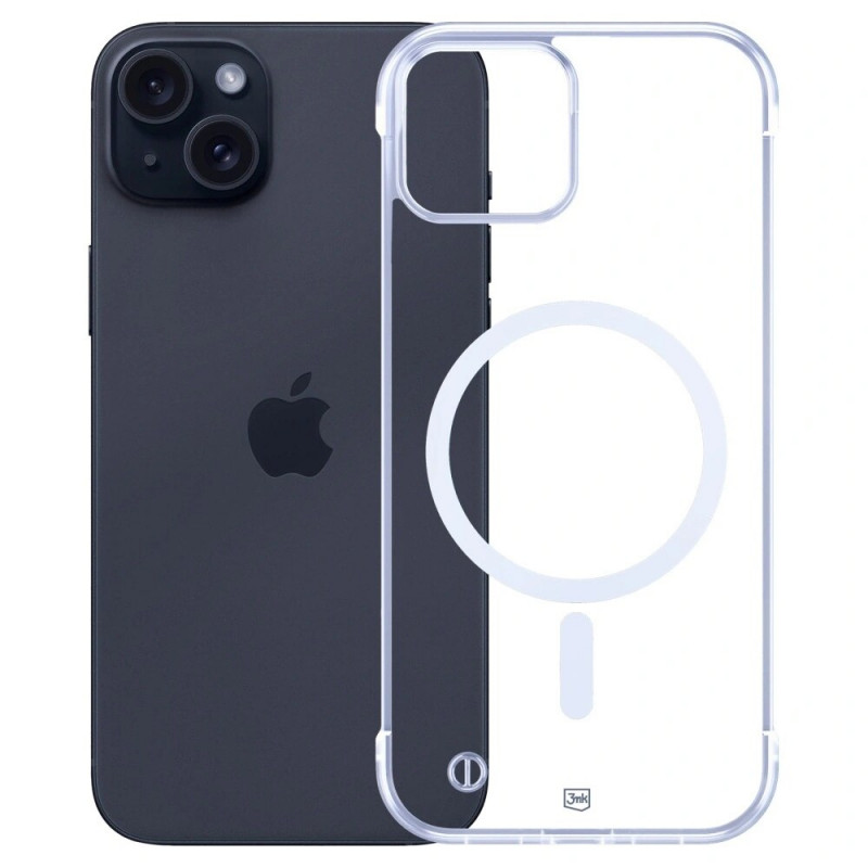 3mk Just20g MagCase Apple iPhone 15 Plus -älypuhelinkotelo, läpinäkyvä