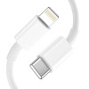 Tech-Protect C20W 2-port seinälaturi PD 20W QC 3.0 Lightning-kaapelilla, valkoinen