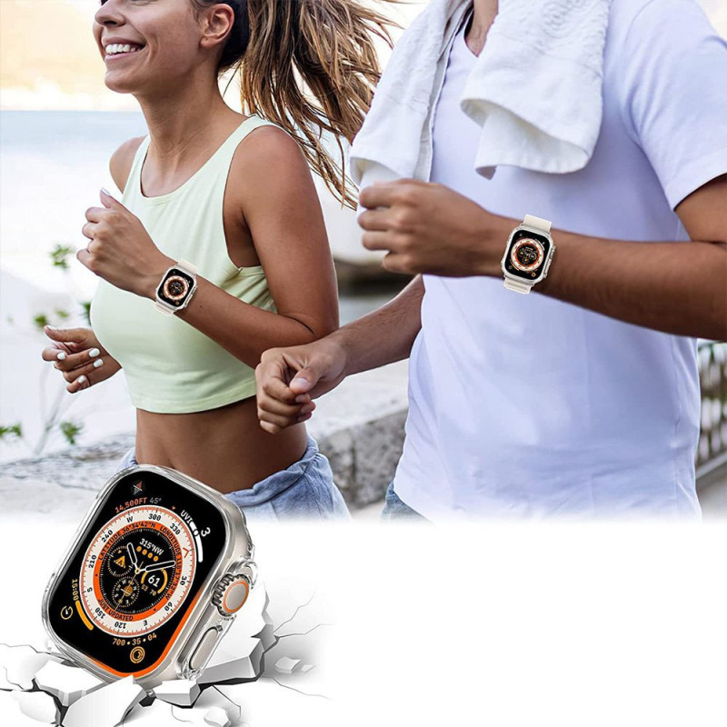 Tech-Protect Defense360 -suojakotelo Apple Watch Ultra 1 / 2 / 3 49 mm -kellolle, kirkas