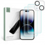 Tech-Protect Supreme Set karkaistu lasi Apple iPhone 15:lle, kirkas (2+1 kpl)
