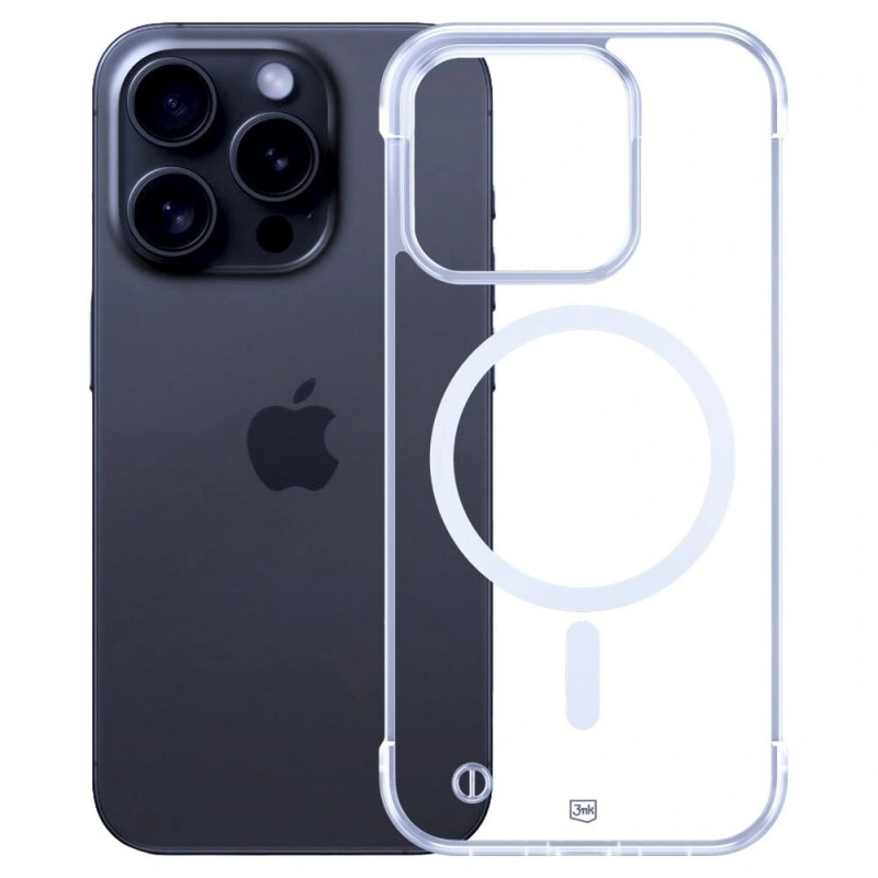 3mk Just20g MagCase Apple iPhone 16 Pro Max -älypuhelinkotelo, läpinäkyvä