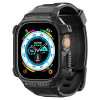 Spigen Rugged Armor Pro -ranneke ja kotelo Apple Watch Ultra 1 / 2 / 3 49 mm:lle, musta
