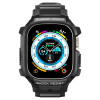 Spigen Rugged Armor Pro -ranneke ja kotelo Apple Watch Ultra 1 / 2 / 3 49 mm:lle, musta