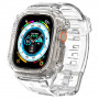 Spigen Rugged Armor Pro -ranneke ja kotelo Apple Watch Ultra 49 mm:lle, kristallinkirkas