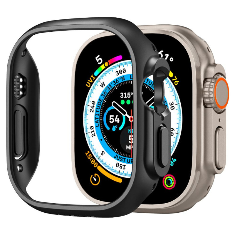 Spigen Thin Fit -suojakotelo Apple Watch Ultra 1 / 2 / 3 49 mm:lle, musta