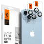 Spigen Optik.tR EZ Fit -kameran linssinsuojus Apple iPhone 14 / 14 Plus / 15 / 15 Plus -puhelimelle, musta (2 kpl)