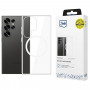 3MK Clear MagCase suojakuori Samsung Galaxy S25 Ultra -puhelimelle, MagSafe, läpinäkyvä
