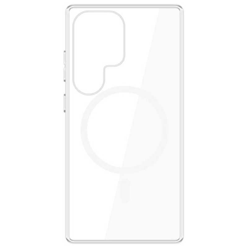 3MK Clear MagCase suojakuori Samsung Galaxy S25 Ultra -puhelimelle, MagSafe, läpinäkyvä
