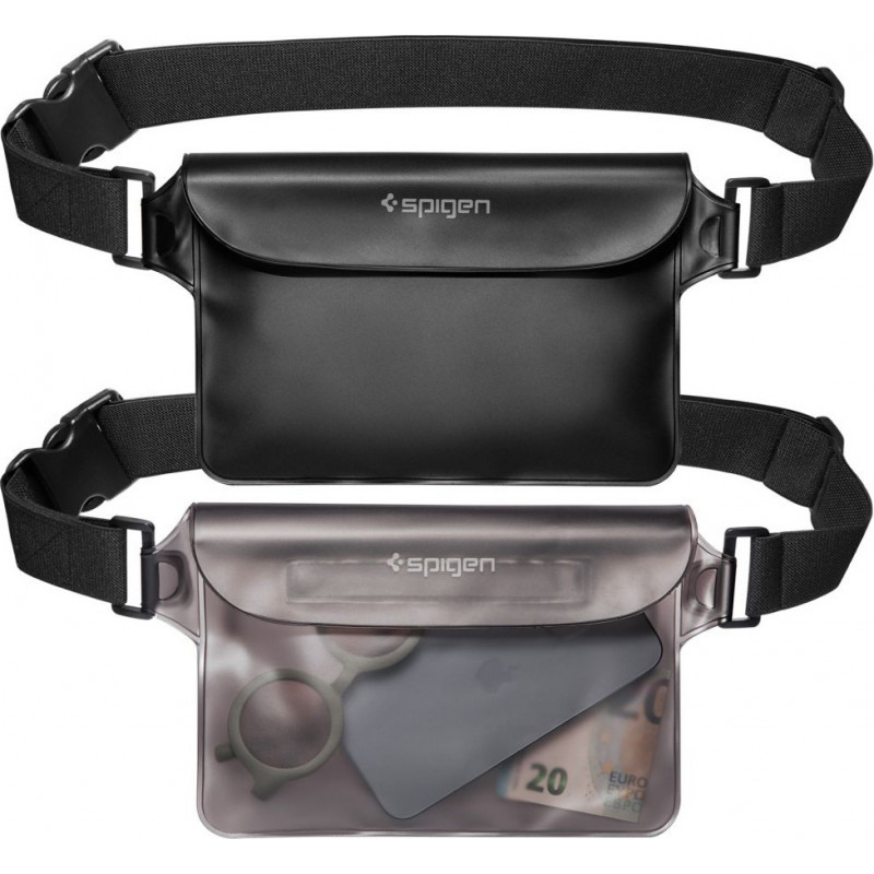 Spigen Aqua Shield A620 yleiskäyttöinen vedenpitävä vyölaukku IPX8, musta
