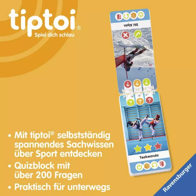 Ravensburger tiptoi Wieso? Weshalb? Warum? Quiz Sport, saksankielinen painos