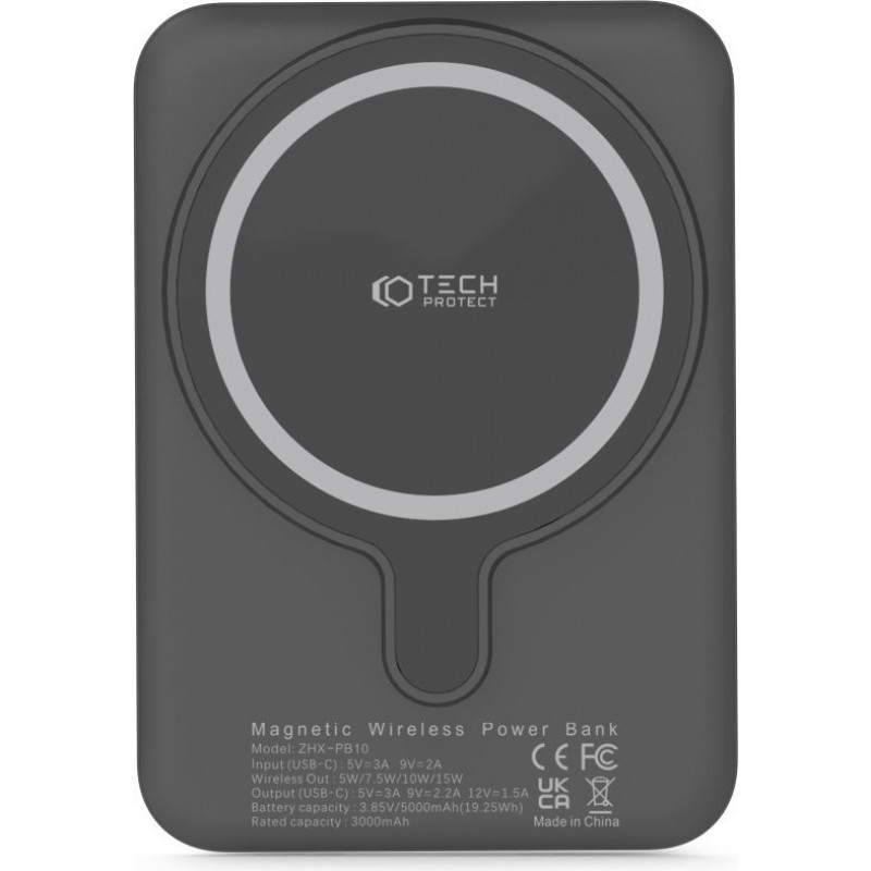 Tech-Protect PB10 LifeMag MagSafe -varavirtalähde 5000 mAh 15 W (THP1281BLK), musta