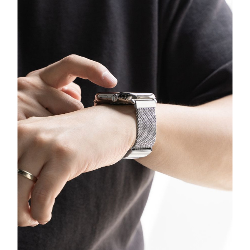 Ringke Metal One Mesh RGK12091 Apple Watch -ranneke, 44/45/46/49 mm, hopea