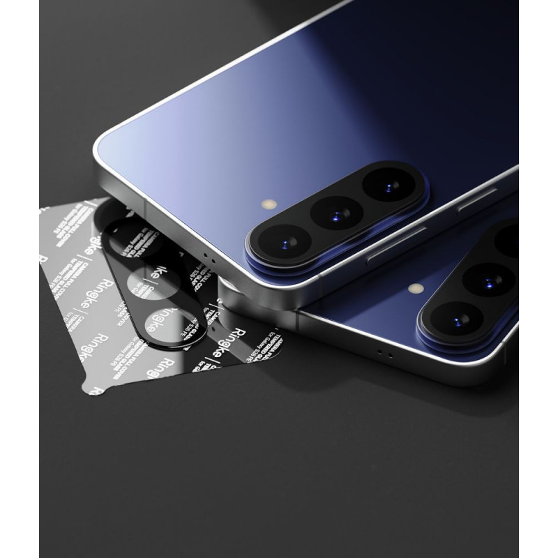 Ringke Camera Full Cover Samsung Galaxy S26 FE -kameran linssinsuoja, 9H karkaistu lasi, musta (2 kpl)
