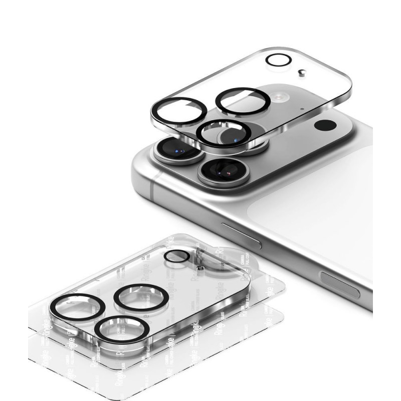 Ringke Camera Full Cover Apple iPhone 18 Pro -kameran linssinsuoja, 9H-karkaistu lasi, musta (2 kpl)
