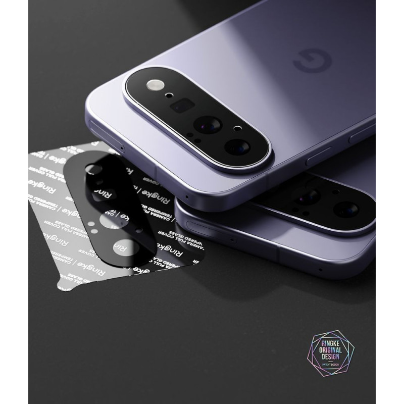 Ringke Camera Full Cover Google Pixel 11 -kameran linssinsuoja, 9H karkaistu lasi, musta (2 kpl)