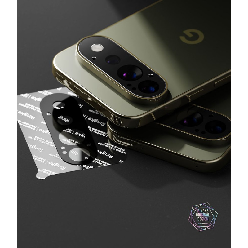 Ringke Camera Full Cover Google Pixel 11 Pro -kameran linssinsuoja, karkaistu lasi, musta (2 kpl)