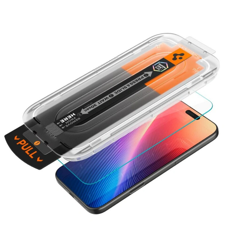 Spigen Glas.tR EZ Fit HD AGL10097 näytönsuojakalvo Apple iPhone 17 Pro -puhelimelle, läpinäkyvä