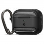 Spigen Rugged Armor ACS09822 -suojakotelo Apple AirPods Pro 3 -kuulokkeille, matta musta