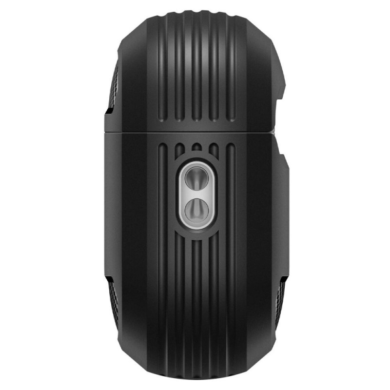 Spigen Rugged Armor ACS09822 -suojakotelo Apple AirPods Pro 3 -kuulokkeille, matta musta