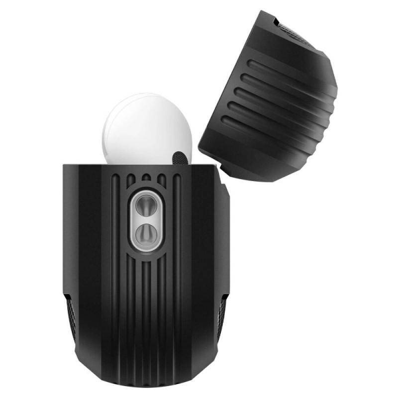 Spigen Rugged Armor ACS09822 -suojakotelo Apple AirPods Pro 3 -kuulokkeille, matta musta