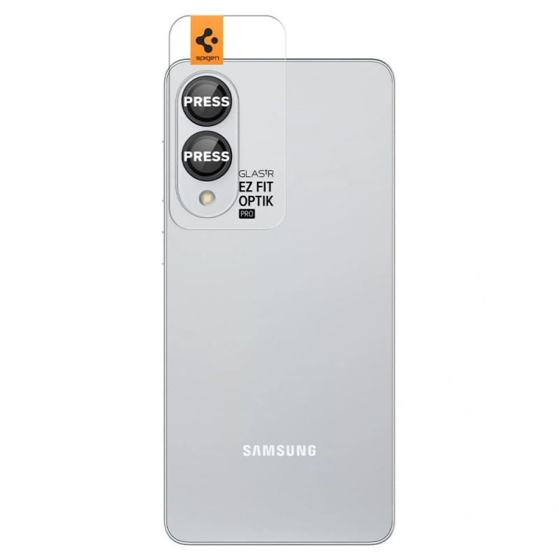 Spigen Optik Pro Glas.tR EZ Fit AGL09413 -kameransuojus Samsung Galaxy S25 Edge -puhelimeen, musta (2 kpl)