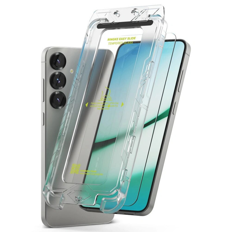 Ringke Easy Slide karkaistu lasi Samsung Galaxy S24 / S25 -puhelimelle, kirkas (2 kpl)