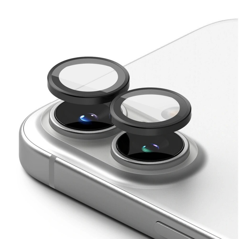 Ringke-kamerakehyksen suojus Apple iPhone 16 / 16 Plus -puhelimelle, musta (2 kpl)