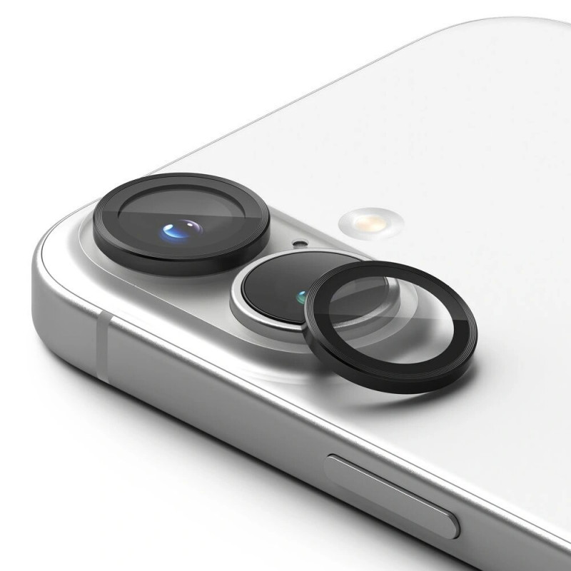 Ringke-kamerakehyksen suojus Apple iPhone 16 / 16 Plus -puhelimelle, musta (2 kpl)
