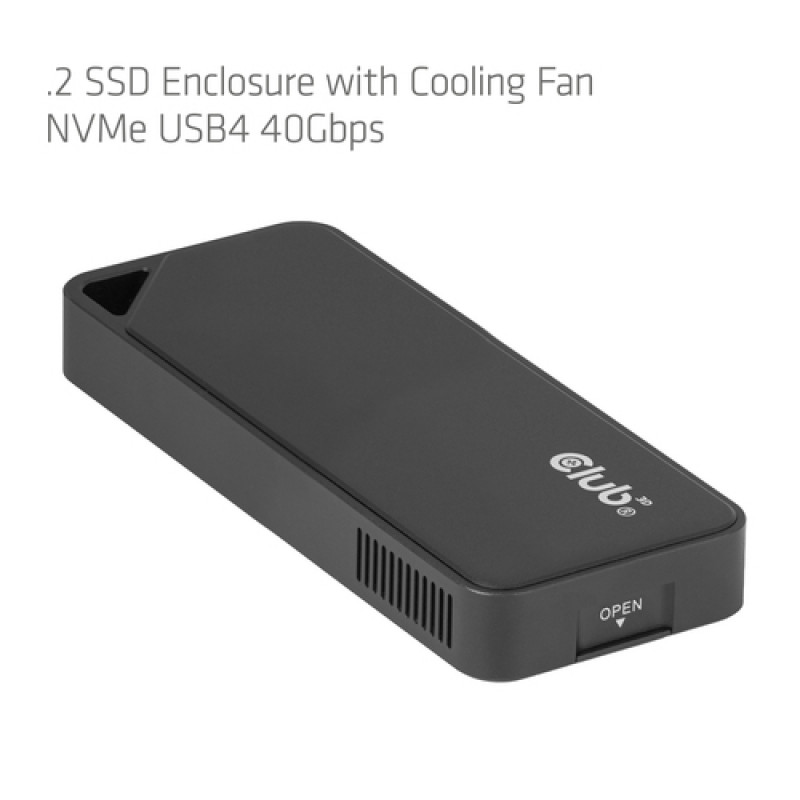 Club3D CAC-2510 M.2 NVMe SSD-kotelo tuulettimella, USB4