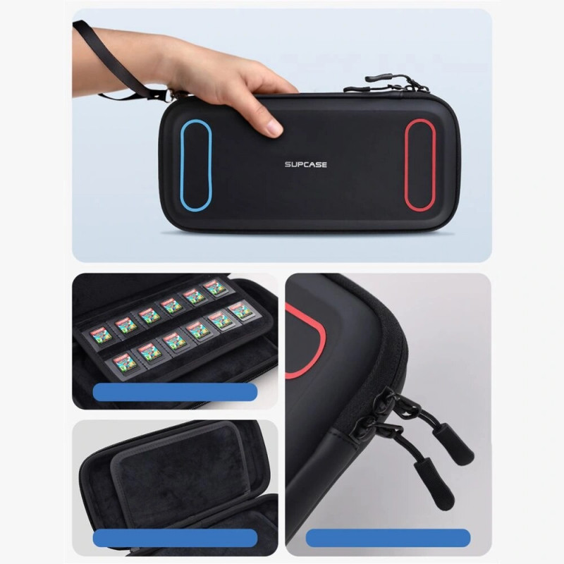 Supcase Carrying Mini -kantolaukku Nintendo Switch 2 -konsolille, musta