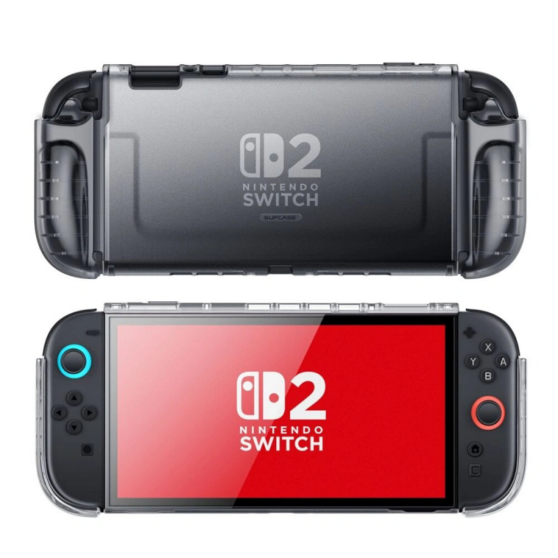 Supcase Crystal Case -suojakotelo Nintendo Switch 2 -konsolille, Frost Black