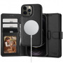 Tech-Protect Wallet MagSafe -lompakkokotelo Apple iPhone 12/12 Pro -puhelimelle, musta