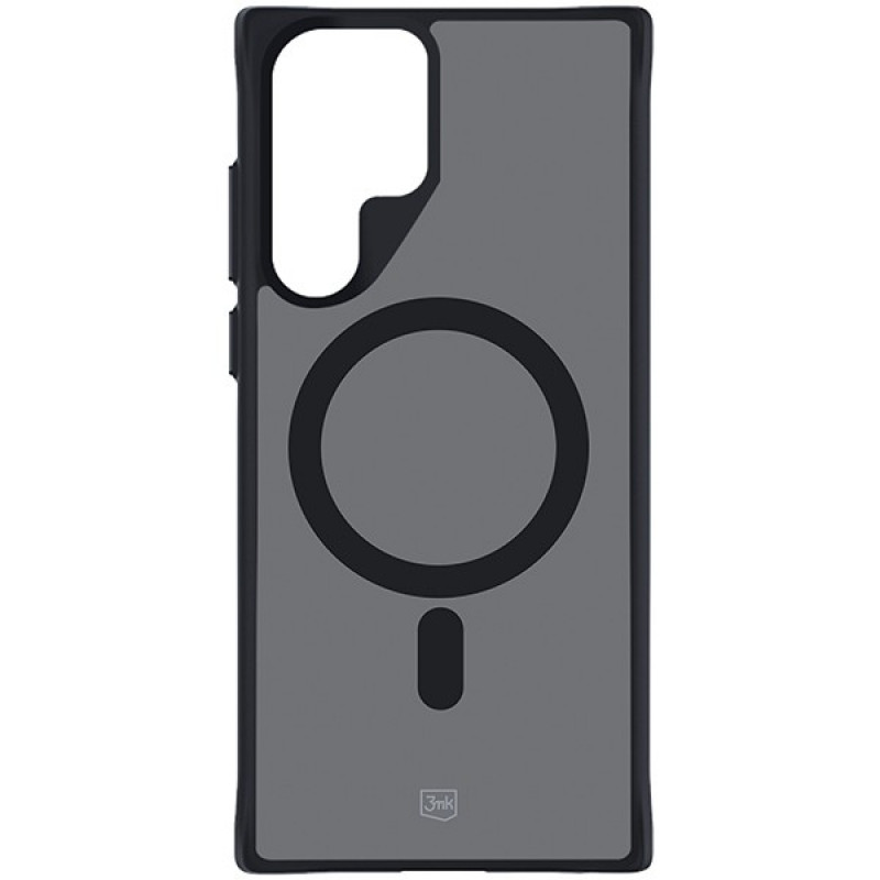3MK Smoke MagCase suojakotelo Samsung Galaxy S23 Ultra -puhelimelle, puoliläpinäkyvä