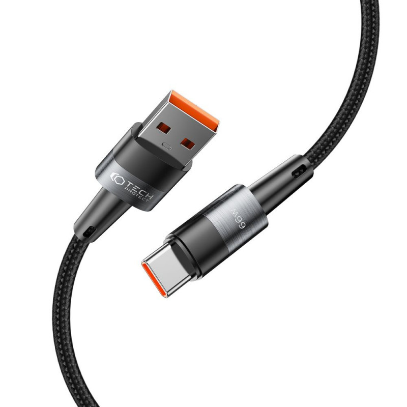 Tech-Protect UltraBoost USB-A/USB-C-kaapeli 66W 6A 100 cm, harmaa