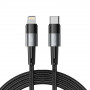 Tech-Protect UltraBoost USB-C/Lightning-kaapeli PD 20W 3A 200 cm, harmaa