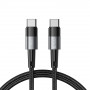 Tech-Protect UltraBoost USB-C/USB-C-kaapeli PD 60W 3A 100 cm, harmaa