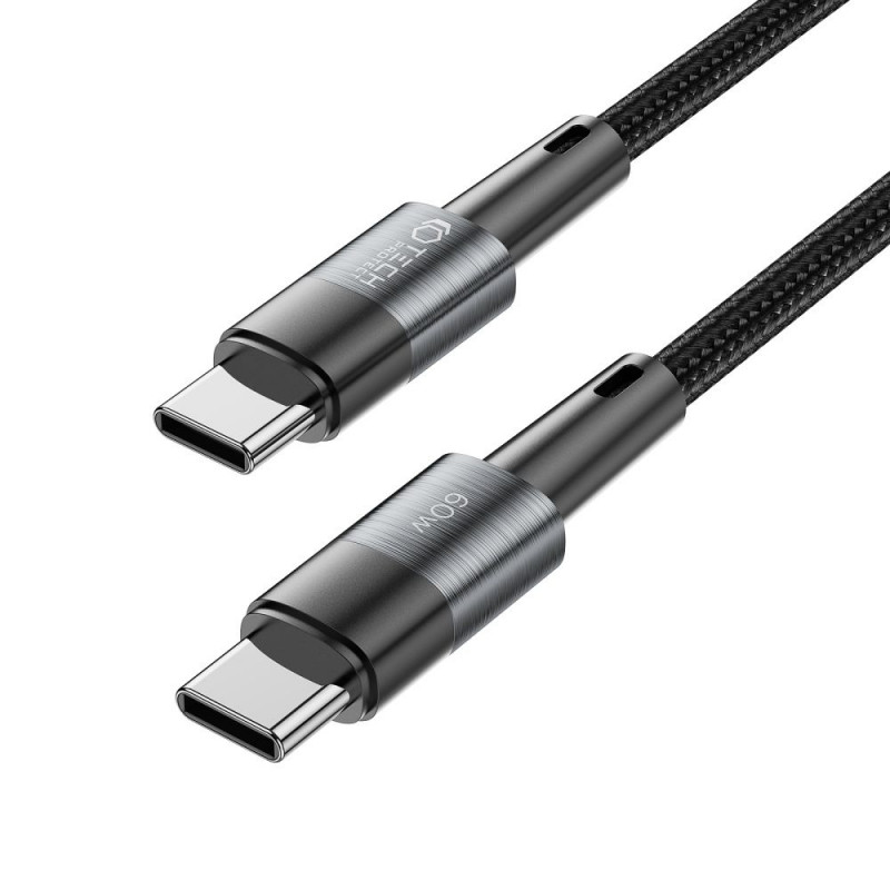 Tech-Protect UltraBoost USB-C/USB-C-kaapeli PD 60W 3A 100 cm, harmaa